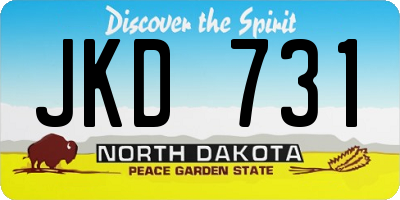 ND license plate JKD731