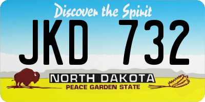 ND license plate JKD732