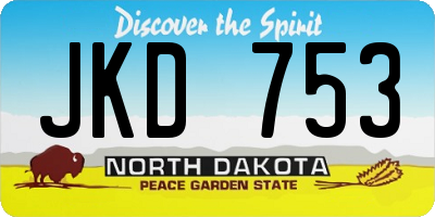 ND license plate JKD753