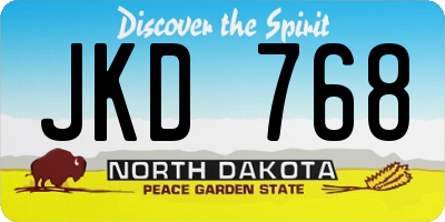 ND license plate JKD768