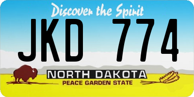 ND license plate JKD774