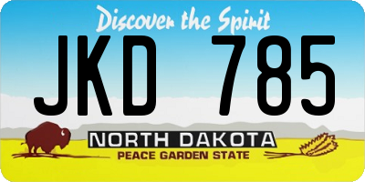 ND license plate JKD785