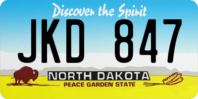 ND license plate JKD847