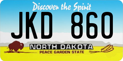 ND license plate JKD860