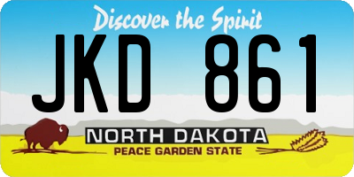 ND license plate JKD861