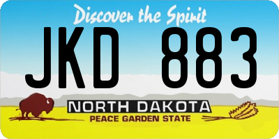 ND license plate JKD883