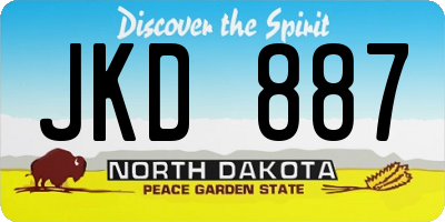 ND license plate JKD887