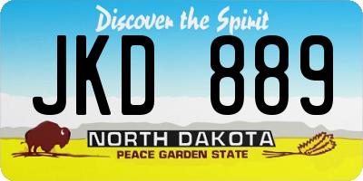 ND license plate JKD889