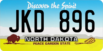 ND license plate JKD896