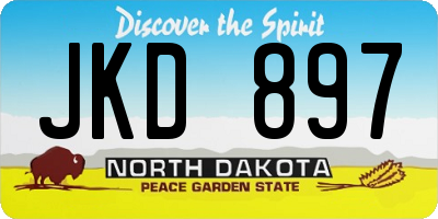 ND license plate JKD897