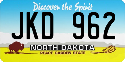 ND license plate JKD962