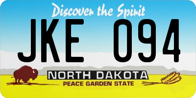 ND license plate JKE094