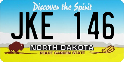 ND license plate JKE146