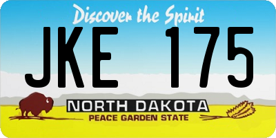 ND license plate JKE175