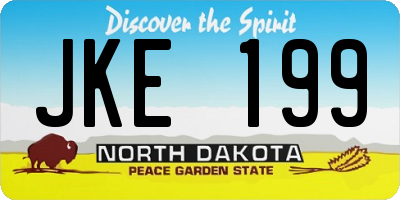 ND license plate JKE199