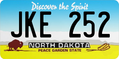 ND license plate JKE252