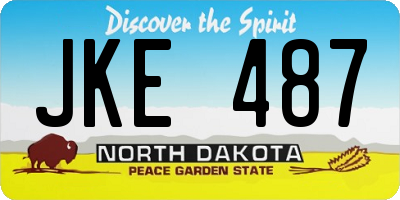 ND license plate JKE487