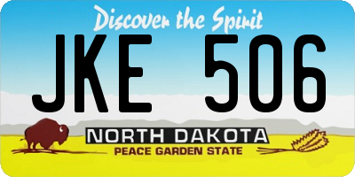 ND license plate JKE506