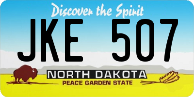 ND license plate JKE507