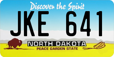 ND license plate JKE641