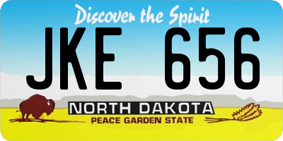 ND license plate JKE656