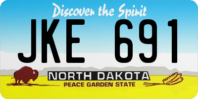 ND license plate JKE691