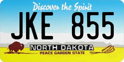 ND license plate JKE855