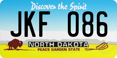 ND license plate JKF086