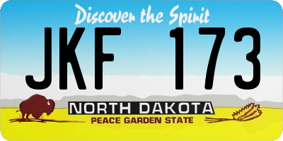 ND license plate JKF173
