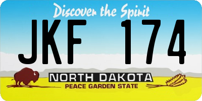 ND license plate JKF174
