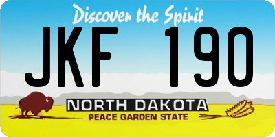 ND license plate JKF190