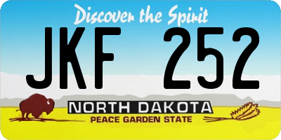 ND license plate JKF252