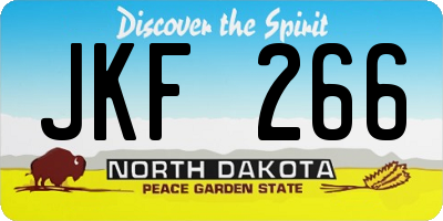ND license plate JKF266