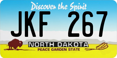 ND license plate JKF267