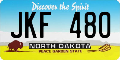 ND license plate JKF480