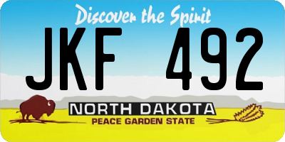ND license plate JKF492