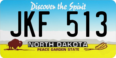 ND license plate JKF513