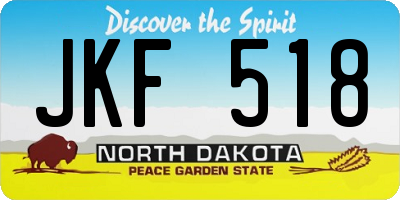 ND license plate JKF518