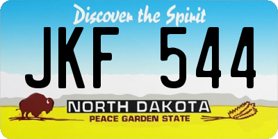 ND license plate JKF544