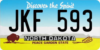 ND license plate JKF593