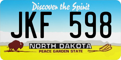 ND license plate JKF598