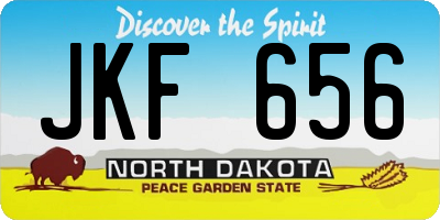 ND license plate JKF656