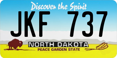 ND license plate JKF737
