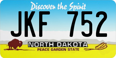 ND license plate JKF752