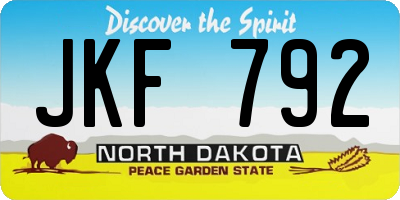 ND license plate JKF792