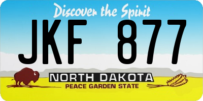 ND license plate JKF877