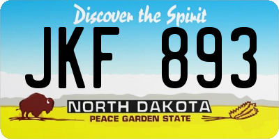 ND license plate JKF893