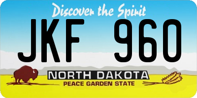 ND license plate JKF960