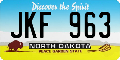 ND license plate JKF963