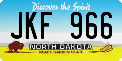 ND license plate JKF966